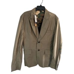 JACHS Mfg Co Olive Camo Mens Sports Coat Jacket Shirt Tailored Fit Sz L NWT $199